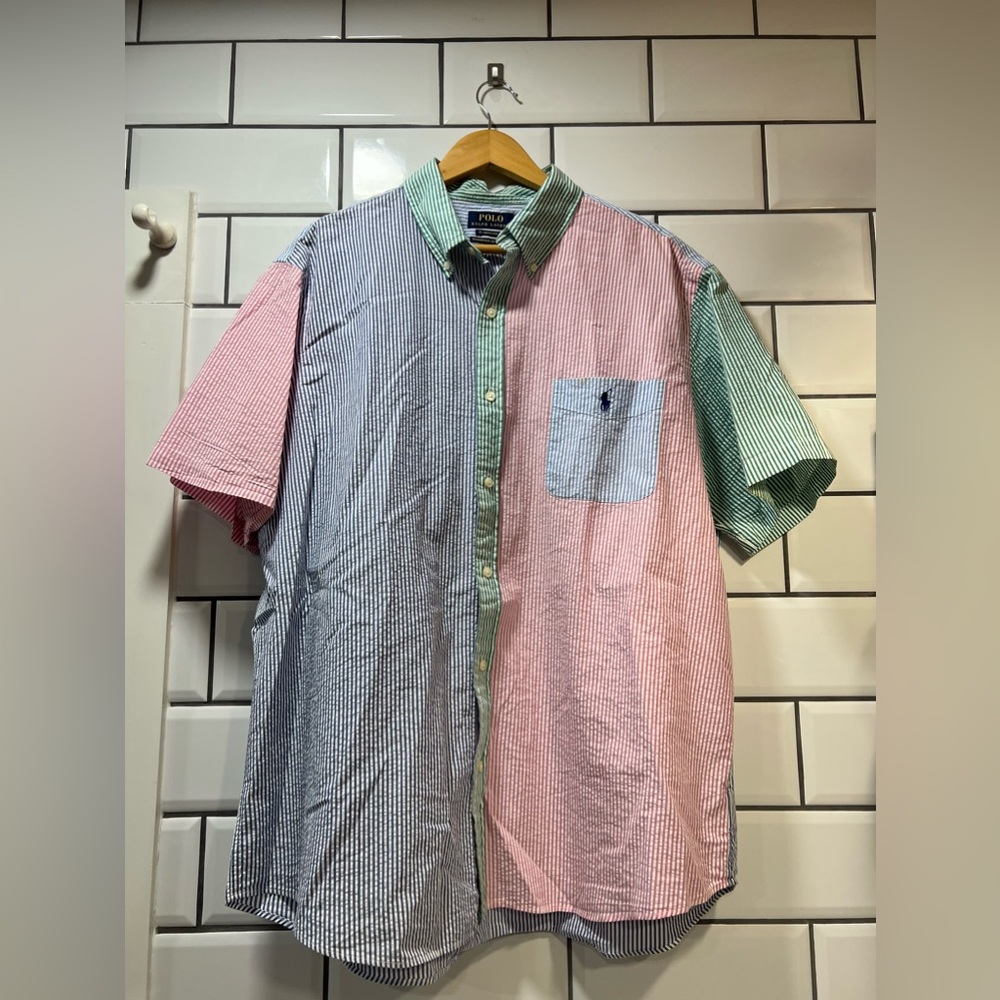 Men’s Polo Ralph Lauren Colorblock Short Sleeve Button Down